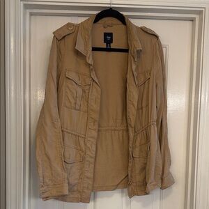 GAP Tan Utility Cargo Jacket Women’s Medium Lightweight